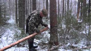 Смотреть онлайн Оборудование зимней стоянки в лесу