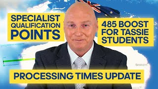 Australian Immigration News 4th Of October. Specialist Qual Points Policy + Processing times updates