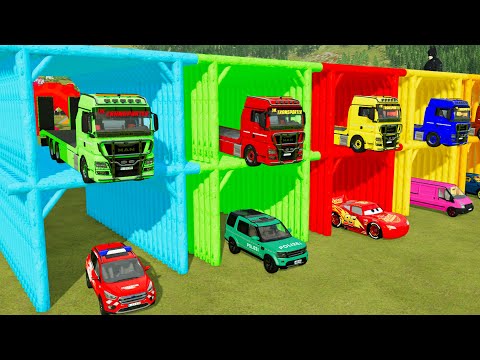 CLAAS TRACTORS vs JOHN DEERE vs FENDT vs COLORED BASKETBALLS - Farming Simulator 22