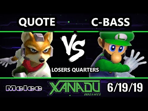 S@X 307 SSBM - Quote (Fox) Vs. C-bass (Luigi) Smash Melee Losers Quarters
