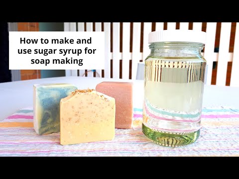 Adding sugar to cold process soap recipes - How to make sugar syrup and use it for soap making!