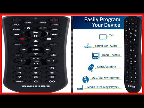 Universal Remote Control by Philips, Works on Samsung, Vizio, HiSense, TCL, Sony, RCA, Panasonic,