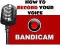 BANDICAM Recording Voice Microphone Input With Bandicam Screen Recorder