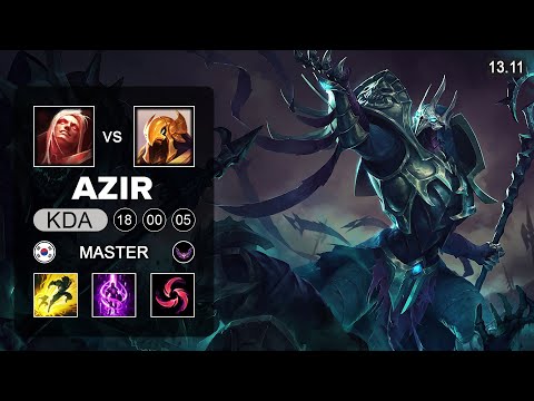 Azir vs Vladimir Mid - KR Master - Patch 13.11 Season 13