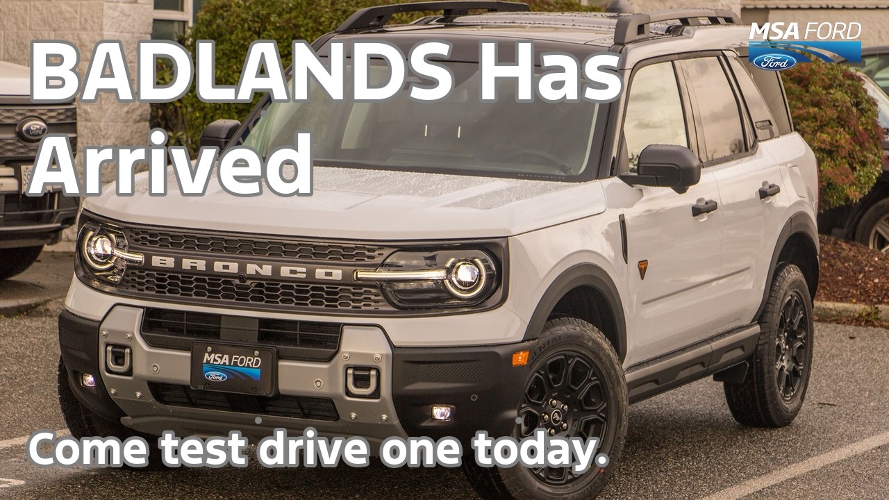 Loaded 2025 Bronco Sport Badlands | Moonroof, Heated Seats | MSA Ford Abbotsford