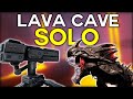 SOLO Defending my Ragnarok Lava Cave in ARK...