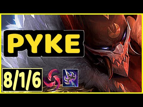 PYKE VS BARD - 8/1/6 KDA SUPPORT GAMEPLAY GRANDMASTER I