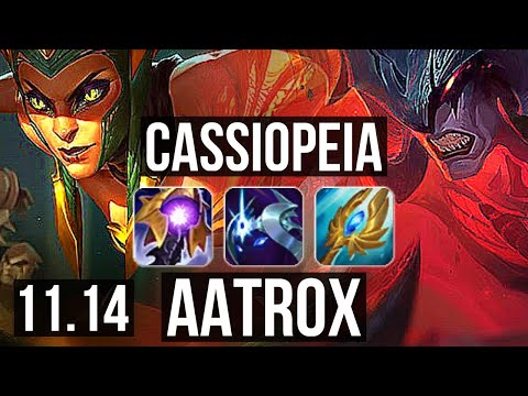 CASSIOPEIA vs AATROX (TOP) | 1400+ games, 1.6M mastery, 8/3/10, Dominating | KR Grandmaster | v11.14