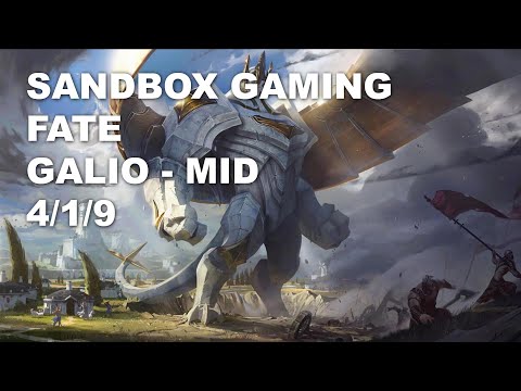 SANDBOX Gaming FATE Mid Galio vs Malzahar - KR Challenger Rank Game 10.7