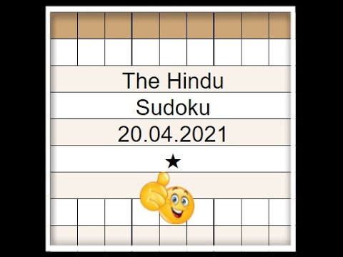 Solving The Hindu Sudoku 1-Star Puzzle | Step-by-Step Solution | 20.04.202