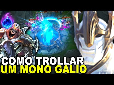 MONO GALIO PARTIDA IMPOSSÍVEL FOI TROLADO DA MELHOR MANEIRA | MONO GALIO VS AHRI LEAGUE OF LEGENDS