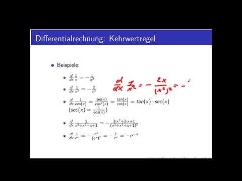 Differentialrechnung Teil 13: Die Kehrwertregel
