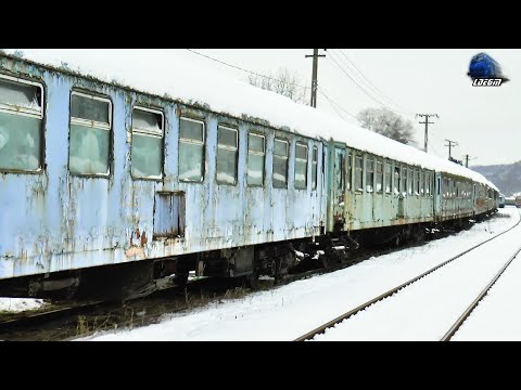 Vagoane Părăsite în Zăpadă/Abandoned Wagons in Snow în Gara Jibou Station - 15 January 2021