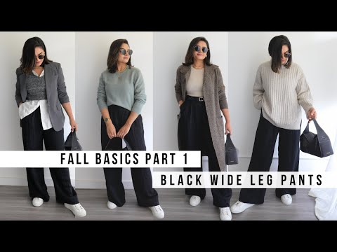 WIDE LEG PANTS - 7 Outfit Ideas - Fall Basics - Part 1...
