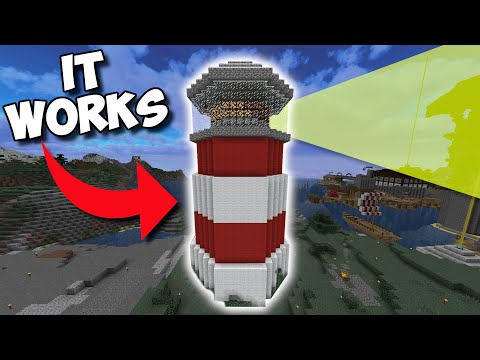 Farzy - I Made A WORKING Lighthouse In Minecraft!! - (Redstone Lighthouse Tutorial)