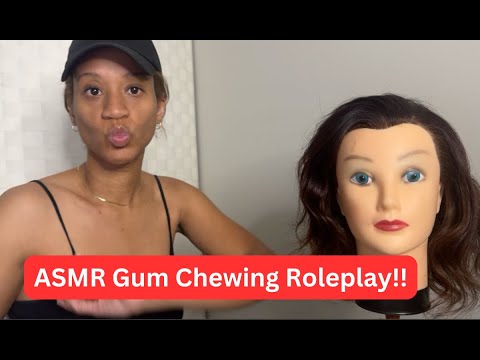 ASMR Gum Chewing Role Play! RUDE STYLIST Curling Hair On IG Live!!!