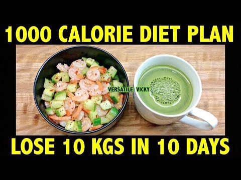 HOW TO LOSE WEIGHT FAST 10Kg in 10 Days | 1000 Calorie Diet Plan Hindi | Lose 1Kg In 1 Day Video