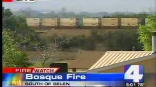 Crews battle Belen bosque fire