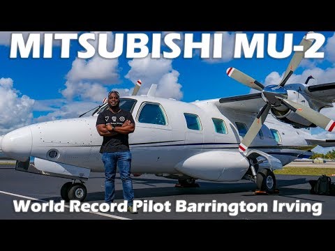 Mitsubishi Makes Airplanes? MU-2 with Record Pilot Barrington Irving