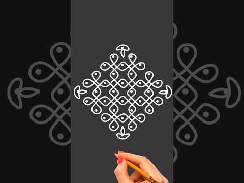 New Kolam rangoli design | muggulu design #dotsrongoli #kolamdesign #muggulu New year muggulu
