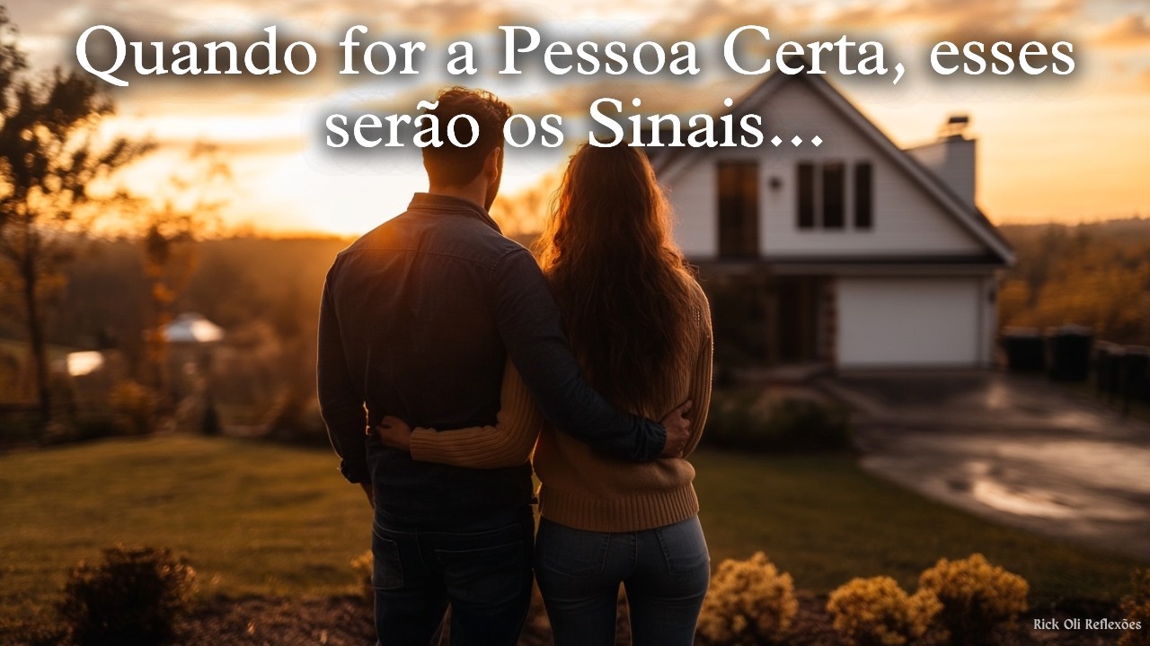 QUANDO FOR A PESSOA CERTA, ESSES SERÃO OS SINAIS...