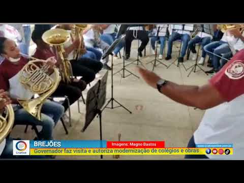 Banda marcial FANALCB se apresenta na visita do governador Rui Costa em Brejões