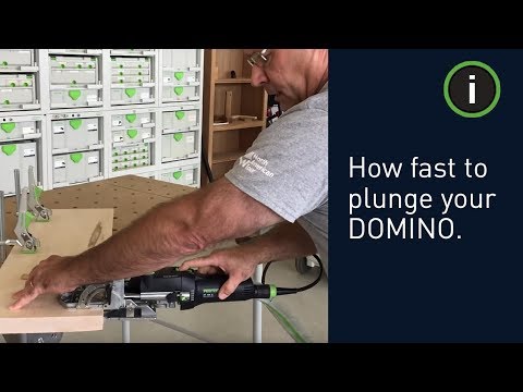 Festool Training: How fast to plunge your DOMINO when making mortises