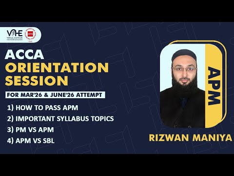 ACCA APM | How to pass APM | Key areas of the APM Syllabus to Focus on | Mar'26 Orientation