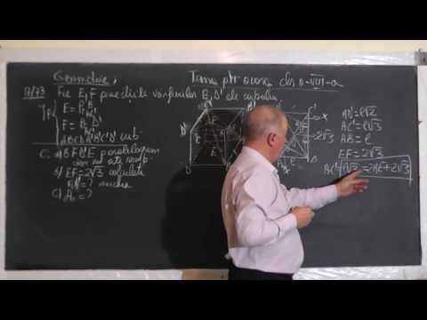 2/2 Lectia 1375 Cub Coplanarirarea a 4 puncte Distanta de la un punct la o dreapta - Clasa 8