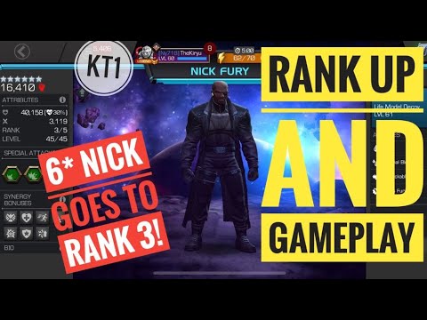 6 Star Nick Fury Rank Up And Game-play Video! Lets Check What This Bad Boy Can Do!