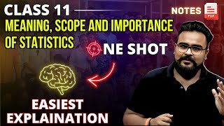 MEANING SCOPE AND IMPORTANCE of Statistics Chapter 1 Class 11 ONE SHOT | GAURAV JAIN