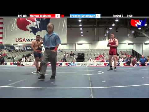 Marcus Malecek vs. Brandon Sotomayor at 2013 Junior Nationals - FILA - GR