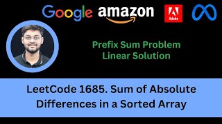 YouTube video 'Solving LeetCode 1685  Sum of Absolute Differences in a Sorted Array | Prefix Sum Problem'