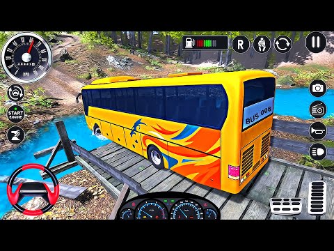 Real Uphill Coach Bus Driving - Offroad Bus Drive 3D Simulator - Android GamePlay