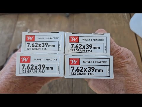 Winchester (PPU) 7.62x39 123gr ammo test review. 