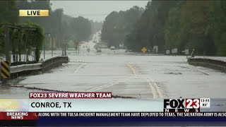 VIDEO: Flooding prompts evacuations in Conroe