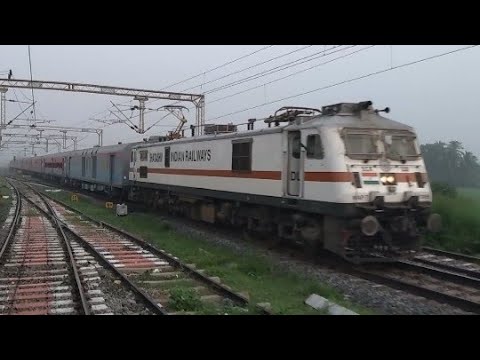 100th WAP-7 "SHATASHV" of ELS/LGD leads LHB Charminar Express.