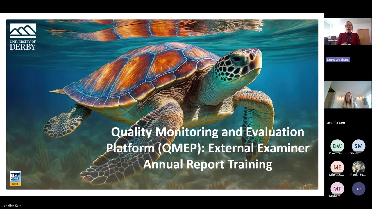 External Examiners, QMEP, Training, Quality Monitoring and Evaluation Platform, Annual Report