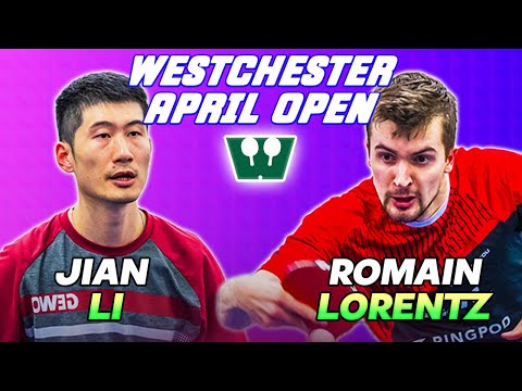 Romain Lorentz Vs Jian Li  Westchester Table Tennis Center April 2023 Open Semi Final 4K HD!
