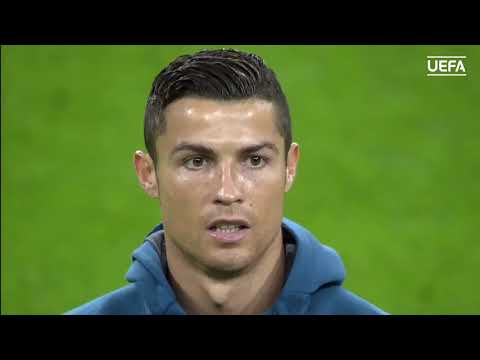 Cristiano Ronaldo singing Champions League Anthem vs Tottenham 2017