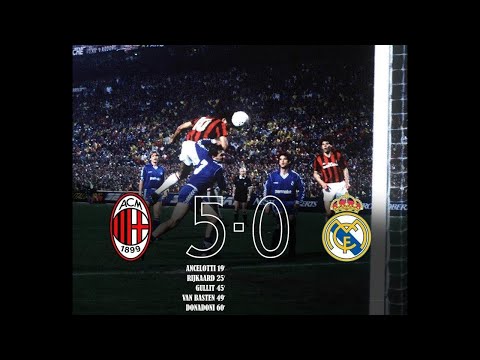 Unutulmaz Maçlar: Milan 5-0 Real Madrid Şampiyon Kulüpler Kupası yarı finali | Gerçek Futbol