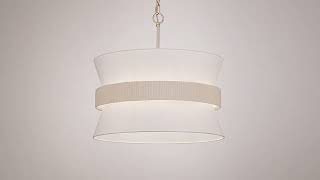 1_Watch A Video About the Possini Euro Manila Abaca Rope Brass 4 Light Pendant Light