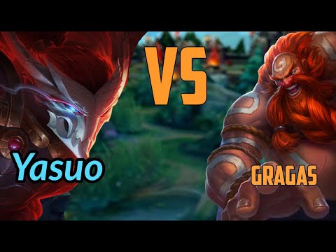 Gragas vs Yasuo || Beat him so hard they think he's INTING on purpose