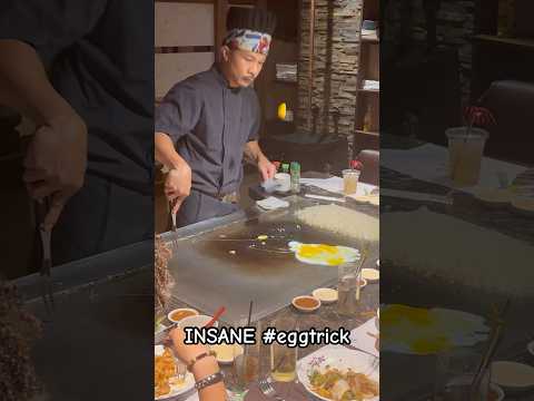 WHAATt?! Next Level #eggtrick #viral #hibachi #chef #ridiculous #amazing #trick #teppanyaki #show