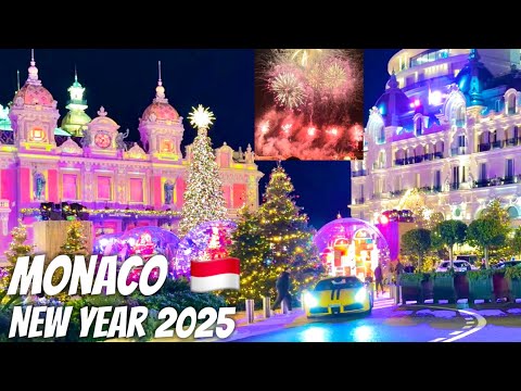 MONACO NEW YEAR 2025 CELEBRATES w/ DAZZLING FIREWORKS & SUPERCARS @emman25MC