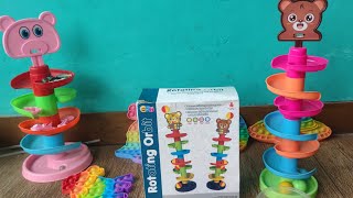 ASMR rolling ball Rotating orbit Mainan edukasi | Unboxing Marble run race | Satisfying and Relaxing