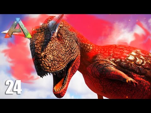 Domando um CASAL de URSOS e Derrubando um CARNOTAURO ALPHA - ARK  Crystal Isles - #24