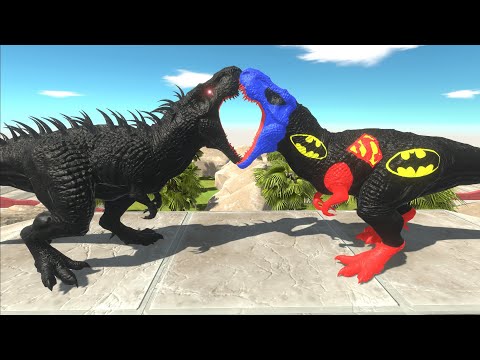 DARK INDOMINUS REX ISLAND DEATH RUN - Animal Revolt Battle Simulator