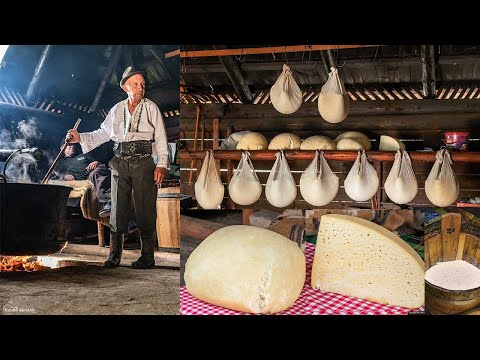 Sensational Cheese Making Process on Old Fashioned Farm From Romania