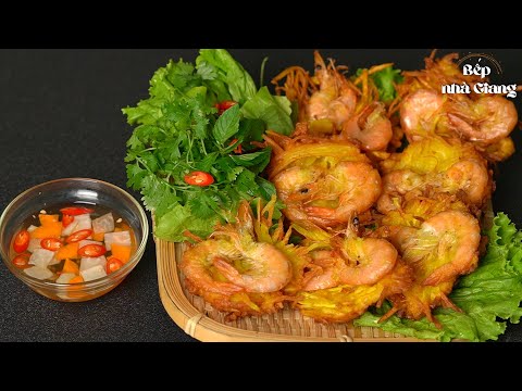 Bí quyết pha bột để có món bánh tôm thơm giòn chuẩn vị